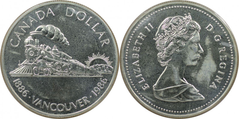 Weltmünzen und Medaillen, Kanada / Canada. 100 Jahre Vancouver. 1 Dollar 1986. 2...