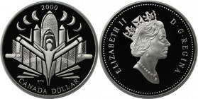 Weltmünzen und Medaillen, Kanada / Canada. Millennium. 1 Dollar 2000. 25,18 g. 0.925 Silber. 0.75 OZ. KM 401. Polierte Platte