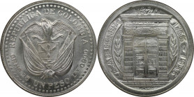 Weltmünzen und Medaillen, Kolumbien / Colombia. 200 Jahre Münzstätte Popayan. 1 Peso 1956. 25,0 g. 0.900 Silber. 0.72 OZ. KM 216. Stempelglanz