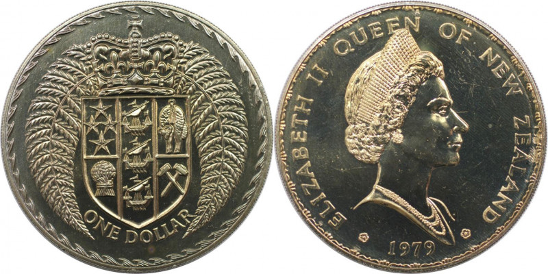 Weltmünzen und Medaillen, Neuseeland / New Zealand. Elizabeth II. 1 Dollar 1979....