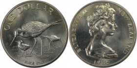 Weltmünzen und Medaillen, Neuseeland / New Zealand. Black Stilt. 1 Dollar 1985. Kupfer-Nickel. KM 55. Stempelglanz