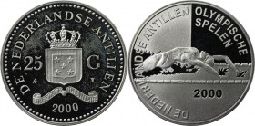 Weltmünzen und Medaillen, Niederländische Antillen / Netherlands Antilles. Olympische Spiele 2000 in Sydney - Schwimmen. 25 Gulden 2000. 25,0 g. 0.925...