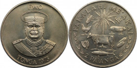 Weltmünzen und Medaillen, Tonga. Serie: F.A.O. 2 Pa'anga 1975. Kupfer-Nickel. KM 49. Stempelglanz