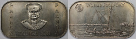 Weltmünzen und Medaillen, Tonga. Serie: F.A.O. - Welternährungstag. 1 Pa´anga 1981. Kupfer-Nickel. KM 72. Rechteckig. Stempelglanz