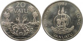 Weltmünzen und Medaillen, Vanuatu. Serie: F.A.O. 20 Vatu 1983. Kupfer-Nickel. KM 7. Stempelglanz