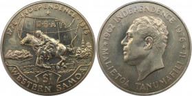 Weltmünzen und Medaillen, Western Samoa. Zweihundertjähriges Bestehen der US-Unabhängigkeit. 1 Tala 1976. Kupfer-Nickel. KM 20. Stempelglanz