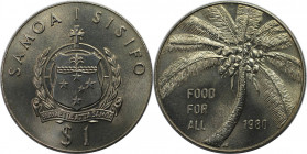Weltmünzen und Medaillen, Western Samoa. Serie: F.A.O. 1 Tala 1980. Kupfer-Nickel. KM 38. Stempelglanz