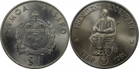 Weltmünzen und Medaillen, Western Samoa. IYDP - President Franklin Roosevelt. 1 Tala 1981. Kupfer-Nickel. KM 47. Stempelglanz