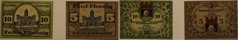 Banknoten, Deutschland / Germany. Notgeld Zeulenroda (Reuß ältere Linie / Thürin...