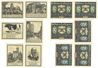 Banknoten, Deutschland / Germany, Lots und Sammlungen. Lenzen a.d Elbe 3 x 50 Pfennig und 3 x 75 Pfennig ND (1922). Lot von 6 Banknoten. Notgeld. Kass...