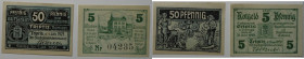 Banknoten, Deutschland / Germany, Lots und Sammlungen. Notgeld Triptis. 5, 50 Pfennig 1921-1923. VAT028_2a, 3d. Lot von 2 Banknoten. I-II