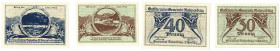 Banknoten, Deutschland / Germany, Lots und Sammlungen. Notgeld Ruhpolding. 30, 40 Pfennig 1921. Lot von 2 Banknoten. Kassenfrisch