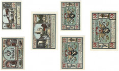 Banknoten, Deutschland / Germany, Lots und Sammlungen. Notgeld Plaue-Thüringen. 10, 25, 50 Pfennig 1921. Lot von 3 Banknoten. Kassenfrisch