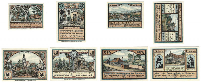 Banknoten, Deutschland / Germany, Lots und Sammlungen. Notgeld Roda bei Ilmenau....