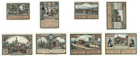 Banknoten, Deutschland / Germany, Lots und Sammlungen. Notgeld Roda bei Ilmenau. 20, 25 und 2 x 50 Pfennig 1921. Lot von 4 Banknoten. Kassenfrisch
