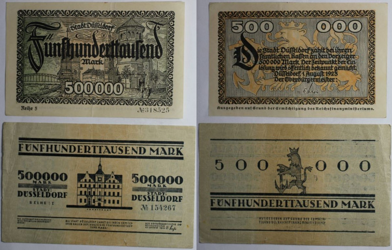 Banknoten, Deutschland / Germany, Lots und Sammlungen. Notgeld Stadt Düsseldorf....