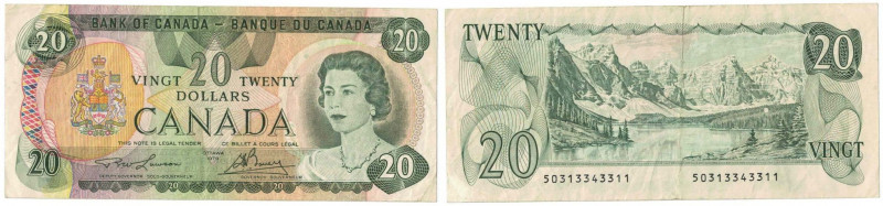 Banknoten, Kanada / Canada. 20 Dollars 1979. Pick 93a. II