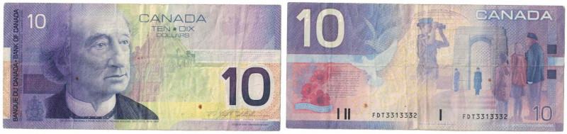 Banknoten, Kanada / Canada. 10 Dollars 2000. Pick 102a. II