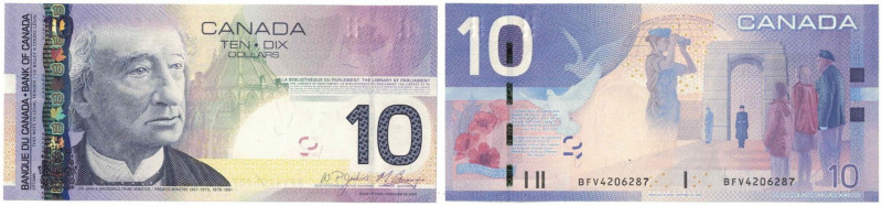 Banknoten, Kanada / Canada. 10 Dollars 2009. Pick 102A e. I