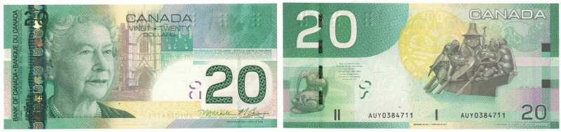 Banknoten, Kanada / Canada. 20 Dollars 2011. Pick 103h. I