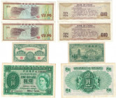 Banknoten, Lots und Samllungen Banknoten. Bank of China Foreign Exchange Certificate. 2 x 10 Yuan ( Ten Fen) 1979 P.FX1), Amoy Industrial Bank. 10 Cen...