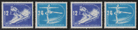 Briefmarken / Postmarken, Deutschland / Germany. DDR. Wintersport Schierke 1950. 12 Pf, 24 Pf 1950. Mi.Nr.: 246, 247 **