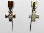 Orden und Medaillen, Europa / Europe, Polen / Poland. Miniatur Medaille Jan Krasinski Kreuz, Verliehen nach 1944, 16.5 x 32.5 mm., an Nadel. I-II