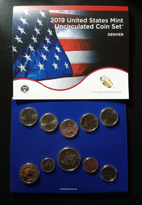 USA United States 20 Sets (400 Coins) 2019 Mint Sets Philadelphia & Denver Origi...