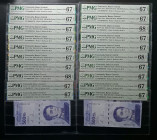 Venezuela 20 Pieces. 500.000 Bolivares 2021 P#113a LOW NUMBERS 3 Digits All PMG Graded
