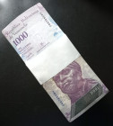 Venezuela 1 BRICK (1000 Notes) 2016-2017 1000 Bolivares BsF Circulated