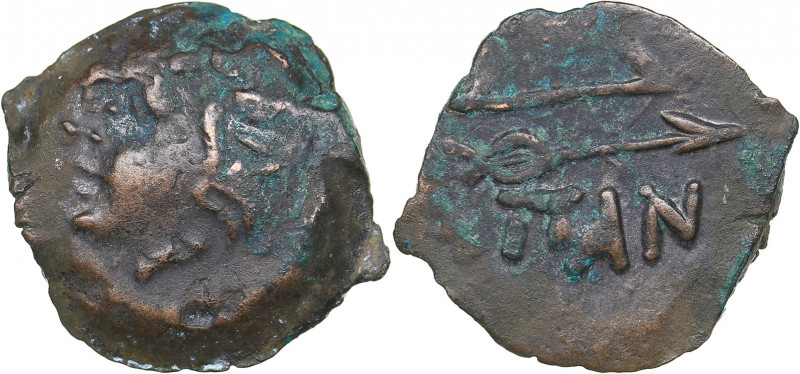 Bosporus Kingdom, Pantikapaion Æ obol (Ca. 275-245 BC)
2.63 g. 18mm. AU/AU Peris...