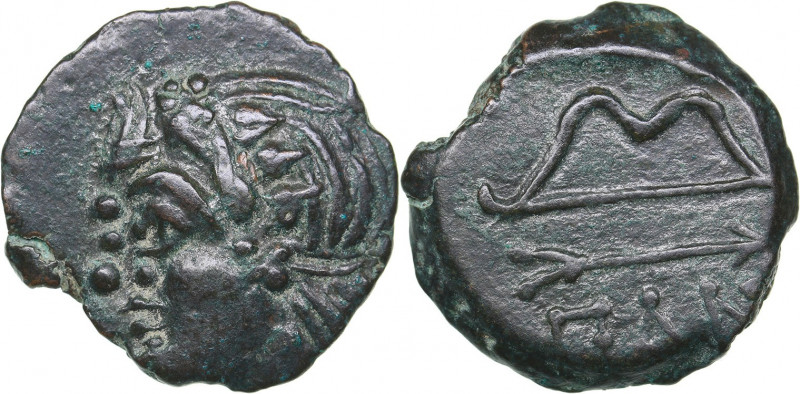Bosporus Kingdom, Pantikapaion Æ obol (Ca. 275-245 BC)
4.59 g. 19mm. XF/XF Peris...
