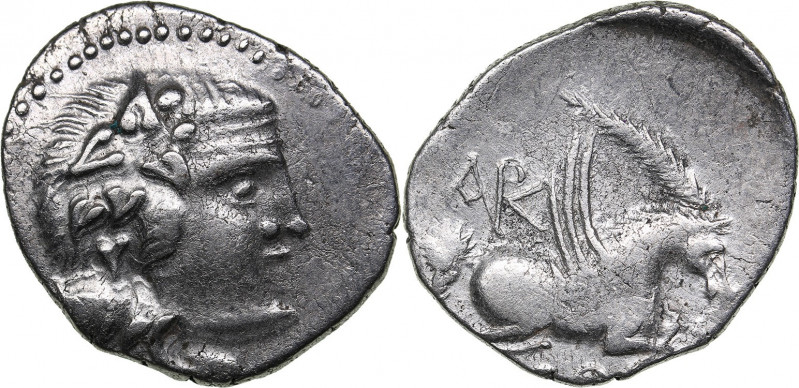 Epirus - Korkyra AR Stater (circa 229-48 BC)
4.56 g. 22mm. XF/VF Roman rule. Wre...