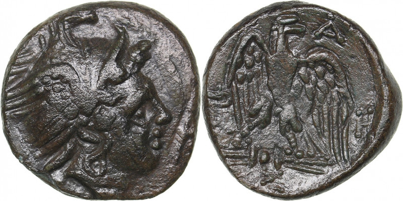 Macedonian Kingdom AE - Philip V (221-179 BC)
3.93 g. 18mm. VF/XF Helmeted head ...