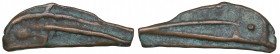 Thrace, Skythia, Olbia Cast Æ Dolphin (Circa 480-425 BC)
2.33 g. 30mm. XF