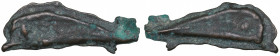 Thrace, Skythia, Olbia Cast Æ Dolphin (Circa 480-425 BC)
2.73 g. 32mm. XF