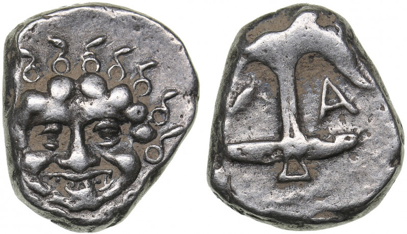 Thrace - Apollonia Pontica AR Drachm (circa 450-404 BC)
3.29 g. 16mm. XF/VF