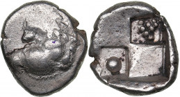 The Thracian Chersonese - Chersonesos AR Hemidrachm (circa 386-338 BC)
2.39 g. 14mm. VF/XF Forepart of lion right, head left.