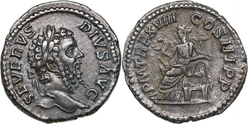 Roman Empire Denar - Septimius Severus (193-211 AD)
3.13 g. 19mm. XF/XF SEVERVS ...
