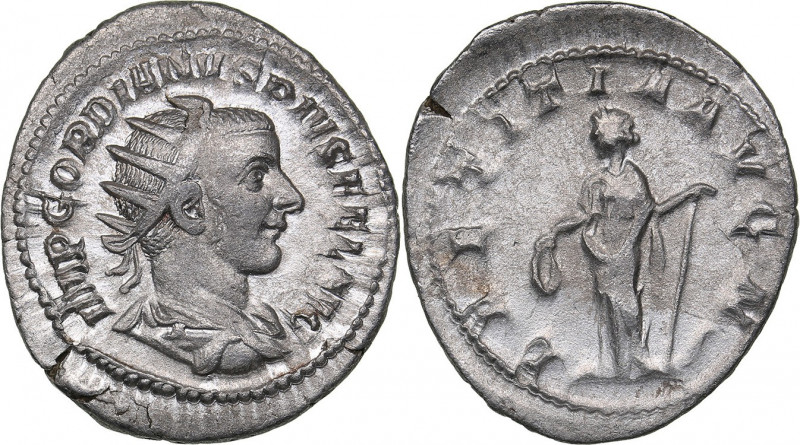 Roman Empire Antoninianus - Gordian III (238-244 AD)
3.68 g. 25mm. AU/AU Mint lu...