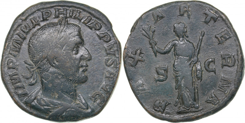 Roman Empire Æ Sestertius 244-245 AD - Philip the Arab (244-249 AD)
20.62 g. 30m...