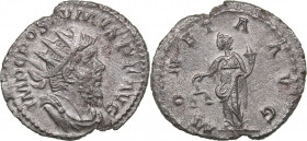 Roman Empire Antoninianus - Postumus (260-269 AD)
3.26 g. 23mm. VF+/XF- IMP C POSTVMVS P F AVG, Bust right/ MONETA AVG, Moneta standing left, holding ...