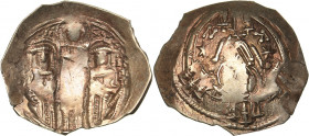 Byzantine AV Hyperpyron - Andronicus II Palaeologus, with Andronicus III (1282-1328 AD)
3.05 g. 25mm. AU/AU The Virgin Mary, orans, within city walls ...