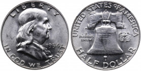 USA 1/2 dollars 1954 D - NGC AU 58 FBL
Mint luster.