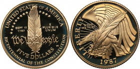 USA 5 dollars 1987
8.39 g. PROOF
