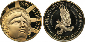 USA 5 dollars 1988
8.33 g. PROOF