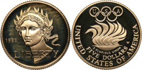 USA 5 dollars 1988 - Olympics
8.36 g. PROOF