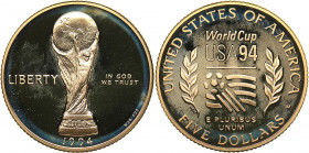 USA 5 dollars 1994
8.39 g. PROOF