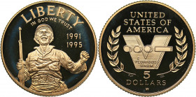 USA 5 dollars 1995
8.35 g. PROOF