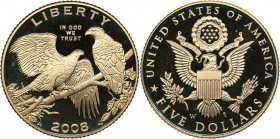 USA 5 dollars 2008
8.45 g. PROOF